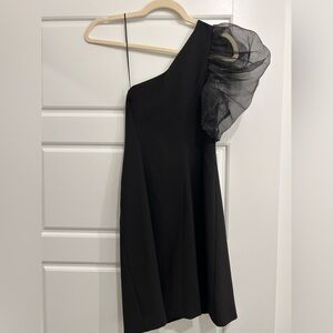 Likely Black One-Shoulder Mini Dress